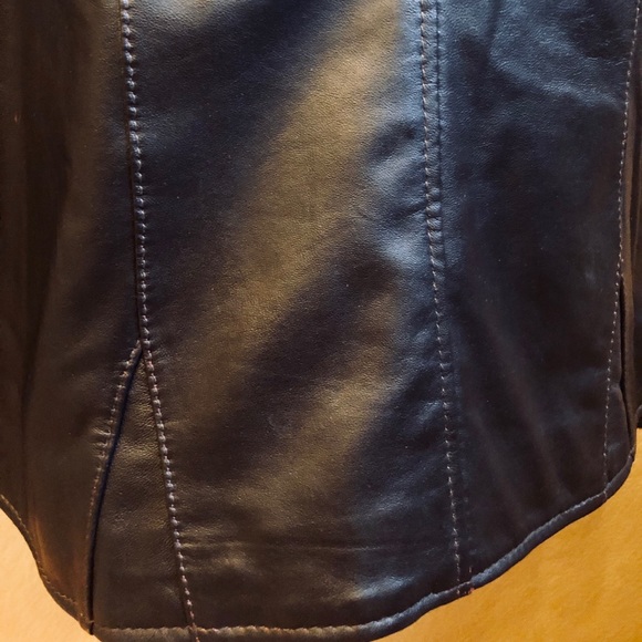 Brown Genuine Leather Jacket - Picture 7 of 11